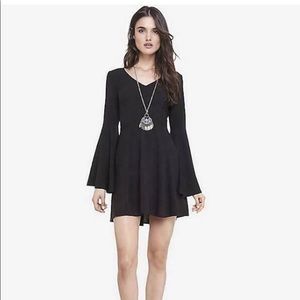 Black bell sleeve dress